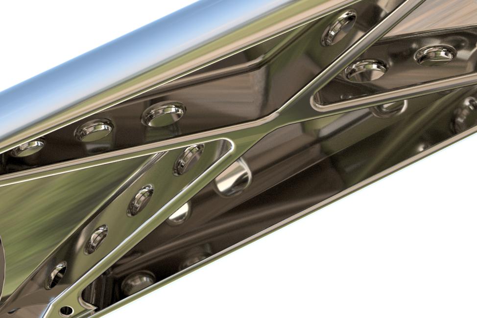 3D printed Titanium rear cowl stay for SUZUKI GS1200SS (GV78A)