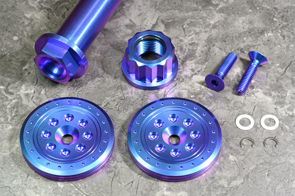 Ti-6Al-4V Pivot shaft, Pivot shaft nut, Pivot shaft cover for SUZUKI GS1200SS (GV78A)